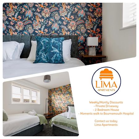 2 Bedroom House-Driveway - Bournemouth Hospital - Long Stay Discounts - Lima Apartments Ltd エクステリア 写真